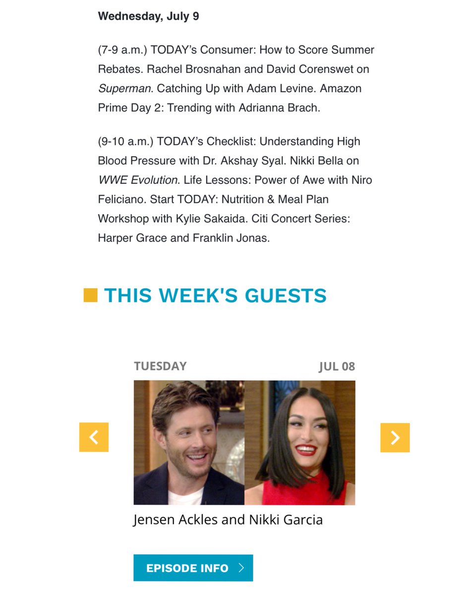 Catch Nikki Bella on LIVE With Kelly and Mark this Tuesday, 7/8, and on the Today Show Wednesday, 7/9, as she chats all about Evolution!