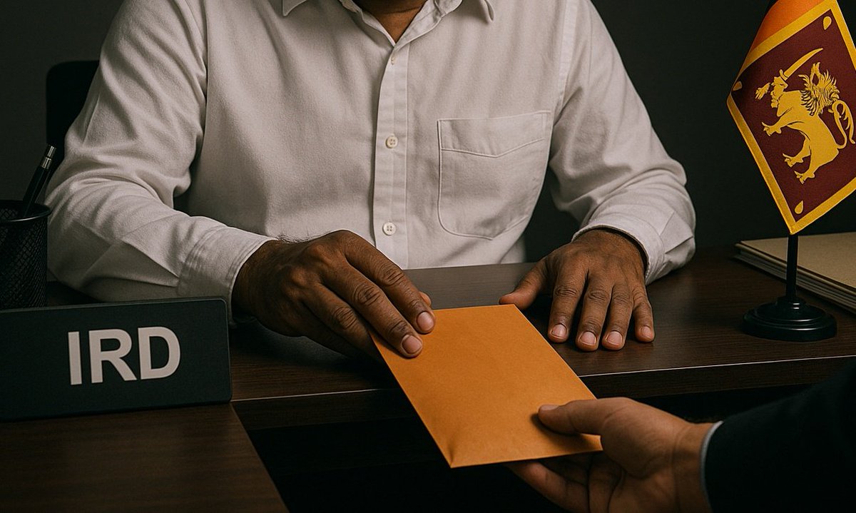 numberslka's tweet image. 🚨 IRD Deputy Commissioner Caught Taking Rs. 50K Bribe to Clear Rs. 1.1M Tax Arrears 🇱🇰
A top Inland Revenue Department 🇱🇰 official was arrested for accepting a bribe to clear outstanding tax dues:
⭕ Outstanding tax arrears: Rs. 1.1 million – Dematagoda-based business
⭕…
