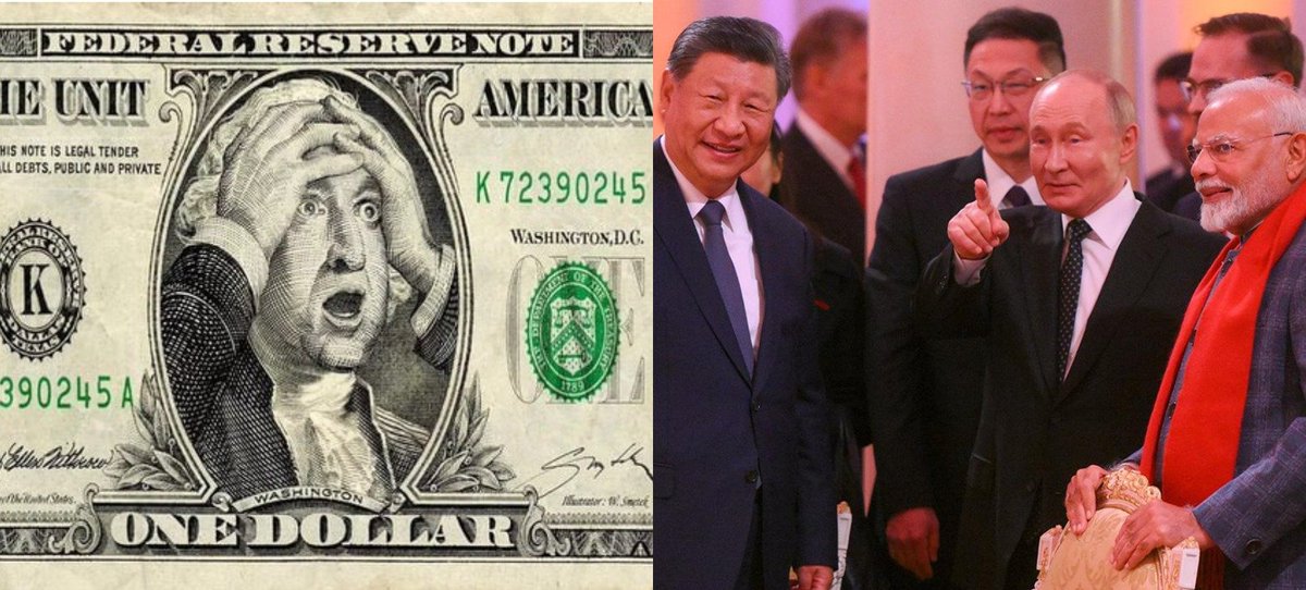 SputnikMundo's tweet photo. (1/8) Desamericanizando al mundo: cómo los países de los BRICS apuntan al dólar estadounidense

Washington está indignado: las naciones del grupo BRICS optan por sus monedas nacionales. El mundo occidental entra en pánico, a medida que la desdolarización cobra impulso.

📸 IA/ Sputnik, Alexandr Kriazhev