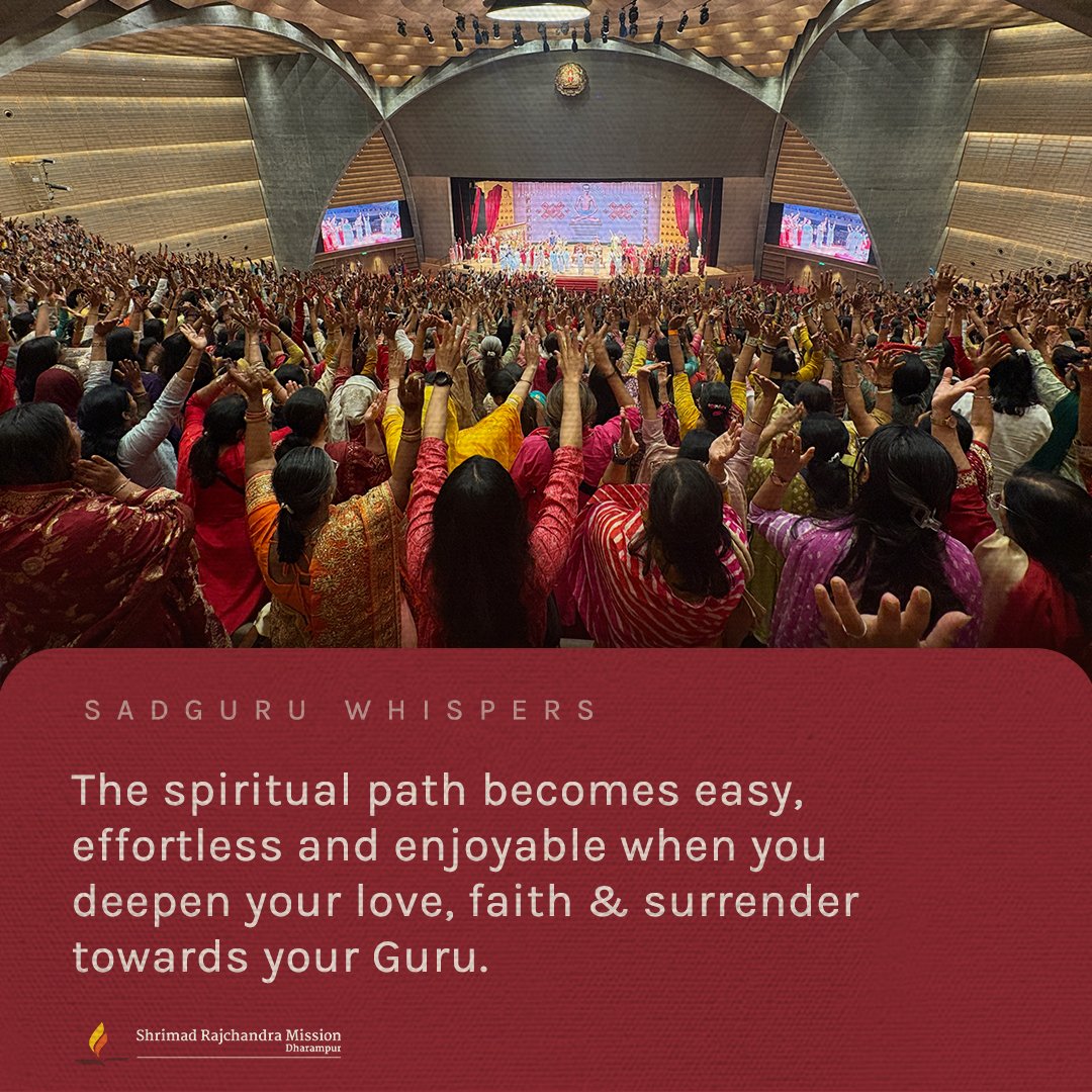 The spiritual path becomes easy, effortless and enjoyable when you deepen your love, faith &amp; surrender towards your Guru.

#SadguruWhispers #Quotes #QOTD #Spiritual #Spirituality #Surrender #Guru #Sadguru #Love #Faith #WednesdayWisdom