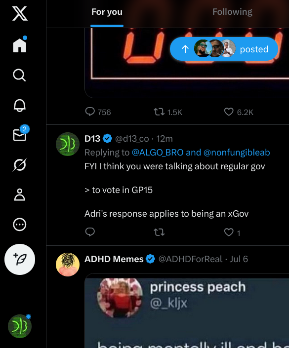d13_co's tweet image. > For you
> Boring reply I made 12 mins ago
That's so good thanks let me bookmark. Never leaving