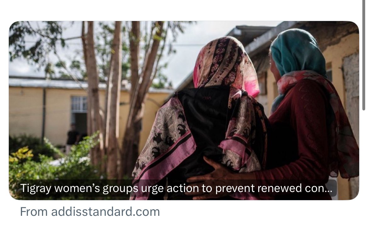 Mamaye (@mamaye_m) on Twitter photo <a href="/unwomenchief/">Sima Bahous</a> <a href="/UN_Women/">UN Women</a> <a href="/UNGeneva/">United Nations Geneva</a> <a href="/POTUS/">President Donald J. Trump</a> <a href="/eu_eeas/">European External Action Service - EEAS 🇪🇺</a> <a href="/EUCouncil/">EU Council</a> <a href="/USUN/">U.S. Mission to the UN</a> <a href="/StateDept/">Department of State</a> <a href="/hrw_espanol/">Human Rights Watch</a> <a href="/hrw_chinese/">人权观察 HRW Chinese</a> <a href="/USAmbUN/">U.S. Ambassador to the United Nations</a> <a href="/amnestyusa/">Amnesty International USA</a> <a href="/AmnestyEARO/">Amnesty Eastern Africa</a> 7
According to an April 2023 report, between 40% & 50% of Tigrayan women and girls experienced gender-based violence during the war.
#Justice4TigraysWomenAndGirls
<a href="/10DowningStreet/">UK Prime Minister</a> <a href="/UKinEthiopia/">UK in Ethiopia 🇬🇧</a> <a href="/BradSherman/">Congressman Brad Sherman</a> <a href="/amnesty/">Amnesty International</a> <a href="/DrTedros/">Tedros Adhanom Ghebreyesus</a> <a href="/unwomenchief/">Sima Bahous</a> <a href="/UN_Women/">UN Women</a> <a href="/UNGeneva/">United Nations Geneva</a> <a href="/POTUS/">President Donald J. Trump</a> <a href="/eu_eeas/">European External Action Service - EEAS 🇪🇺</a> <a href="/EUCouncil/">EU Council</a> <a href="/USUN/">U.S. Mission to the UN</a> <a href="/StateDept/">Department of State</a> <a href="/hrw_espanol/">Human Rights Watch</a> <a href="/hrw_chinese/">人权观察 HRW Chinese</a> <a href="/USAmbUN/">U.S. Ambassador to the United Nations</a> <a href="/amnestyusa/">Amnesty International USA</a> <a href="/AmnestyEARO/">Amnesty Eastern Africa</a> 7
According to an April 2023 report, between 40% & 50% of Tigrayan women and girls experienced gender-based violence during the war.
#Justice4TigraysWomenAndGirls
<a href="/10DowningStreet/">UK Prime Minister</a> <a href="/UKinEthiopia/">UK in Ethiopia 🇬🇧</a> <a href="/BradSherman/">Congressman Brad Sherman</a> <a href="/amnesty/">Amnesty International</a> <a href="/DrTedros/">Tedros Adhanom Ghebreyesus</a>