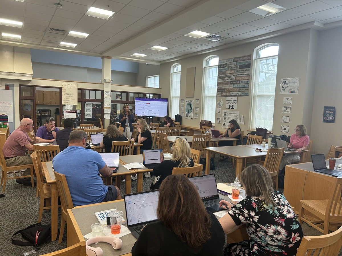 First day of WED Administrator’s Summer Retreat. Principal’s, Assistant Principal’s, and Directors reviewing STAR data.