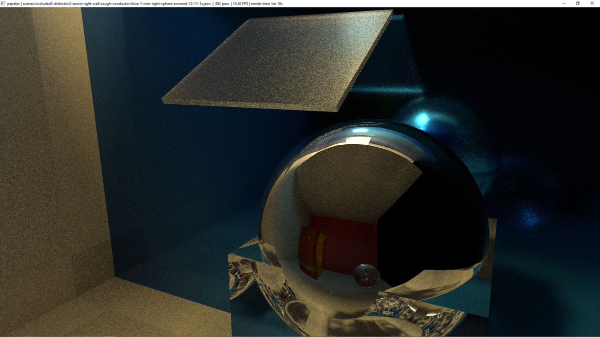 tigratigratigra's tweet image. and one more interesting compare.
classic sppm with fixed 2/3 radius shrinking
vs
my adaptive approach
#sppm #experimental #rtx #pathtracing
artifacts because gather radius is too low. i try to fix it with bigger start radius but artifacts anyway