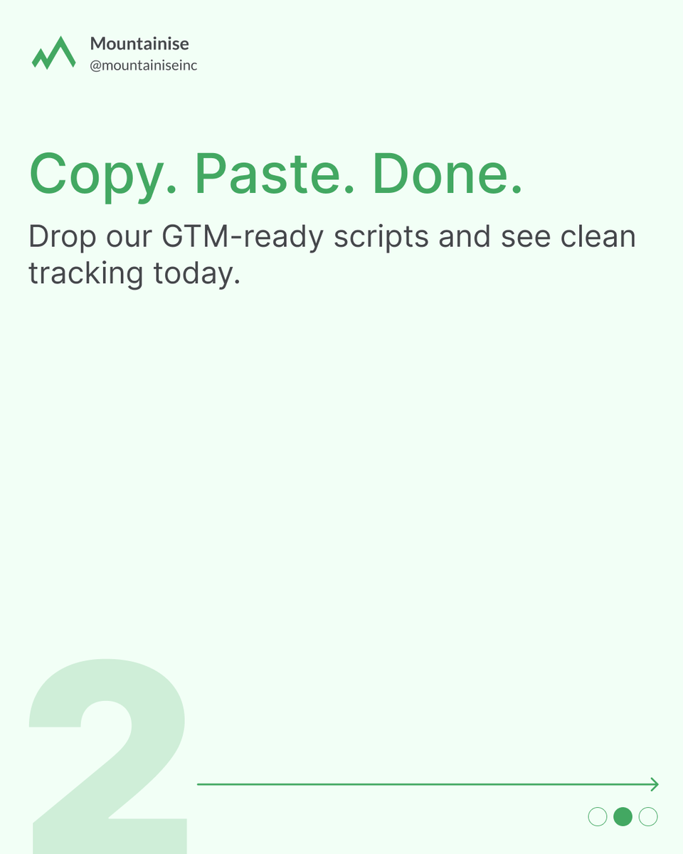 mountainise's tweet image. Stop losing UTM data on redirects or across domains.

Fix attribution gaps with our step-by-step GTM setup.

Copy, paste, and track smarter.
shorturl.at/jsGwu

#UTMTracking #GTM  #MarketingOps #Mountainise