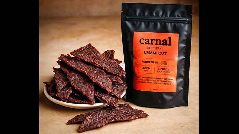 From the bold Black Truffle &amp; Black Garlic Beef Stick to the savory new Umami Cut Jerky, Carnal meat snacks bring restaurant-level flavor.

👉 brnw.ch/21wTXMQ

#ChefCrafted #GourmetSnacking #MeatSnacksRedefined #UmamiSnacks #BeefJerky

[ PHOTO COURTESY OF: Carnal ]