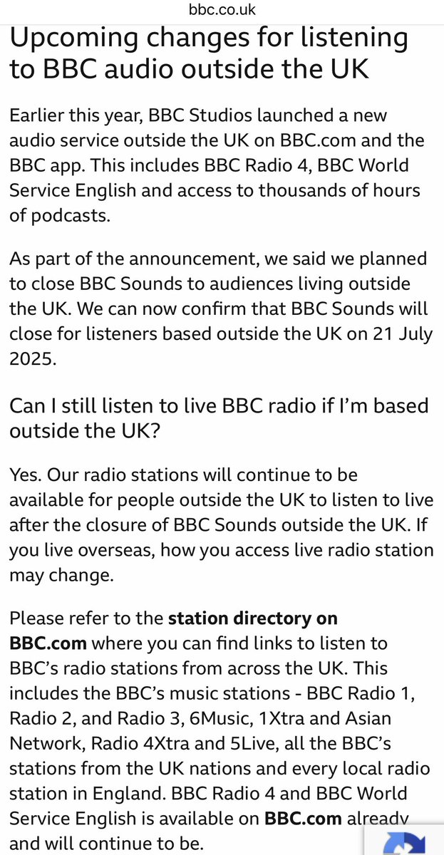 thejohnkerr's tweet image. FYI… Upcoming changes for listening to BBC audio outside the UK‼️ @BBCSounds 🎶
🔗 bbc.co.uk/sounds/help/qu…
