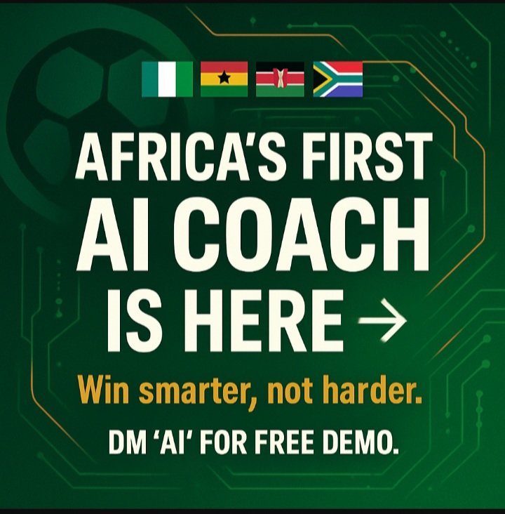 mrscumba's tweet image. INTRODUCING AFRICA’S FIRST AI FOOTBALL COACH

No boots. No bench. Just data-driven dominance.

African clubs deserve world-class insights—without world-class budgets.
Get the power of an analytics team, tactical scout, and sports scientist in one AI solution: