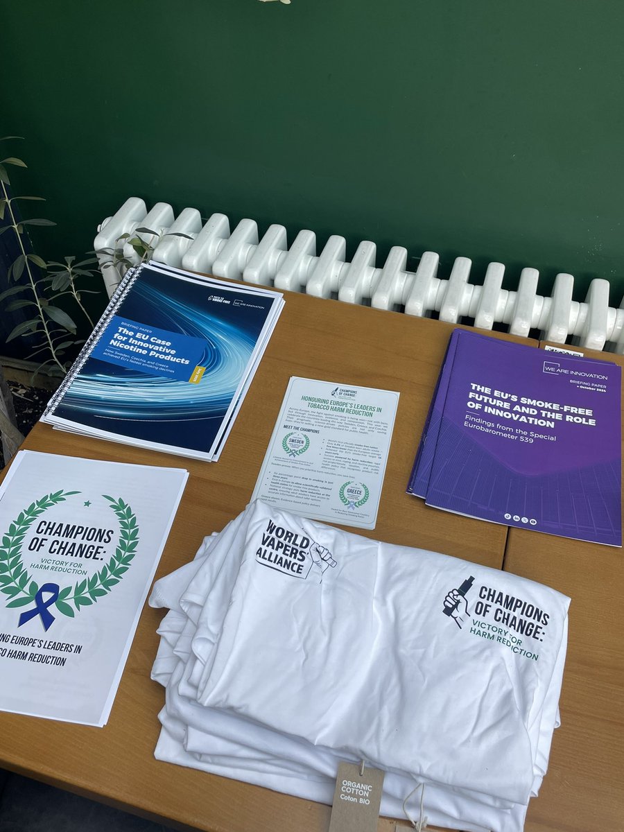 Tania__Rak's tweet image. Last week with @innovationweare :
At @vapers_alliance event in Brussels, we presented our new briefing paper “The EU Case for Innovative Nicotine Products,” explaining how 🇸🇪, 🇨🇿, and 🇬🇷 achieved EU’s fastest smoking declines,” with a roadmap for the rest of Europe & the world
