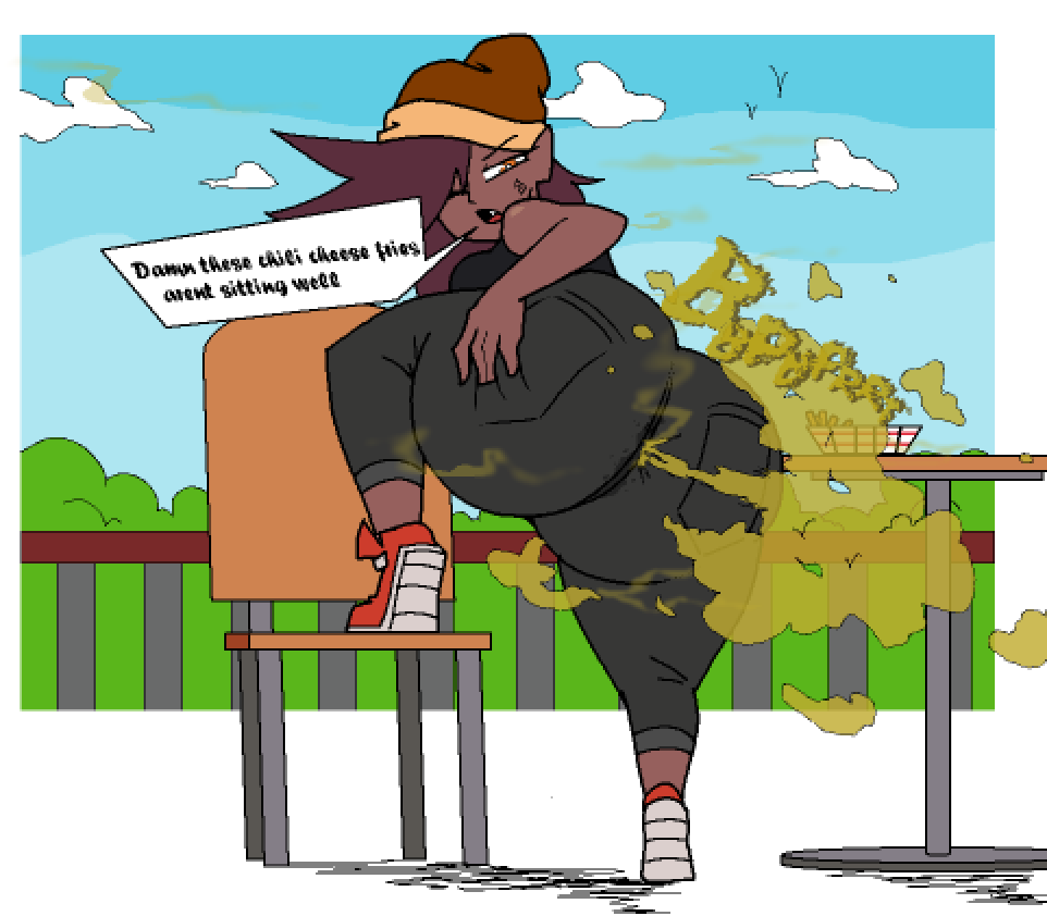 Lilly's ass sure loves those Chili cheese fries