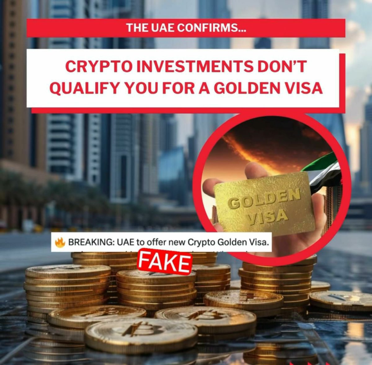 Die News mit VAE und dem Gold Visum wenn man $TON staked ist wohl Fake