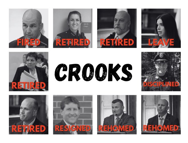 These are not all just coincidences…

Michael Proctor — FIRED
Brian Tully: — Reassigned 
Yuri Buhkenik — Reassigned 
Kelly Deever — Leave of Absence 
Paul Gallagher — Retired
Helena Rafferty — Retired 
Kevin Albert — Disciplined
Brian Albert — Retired
David Traub — Resigned
Lynn