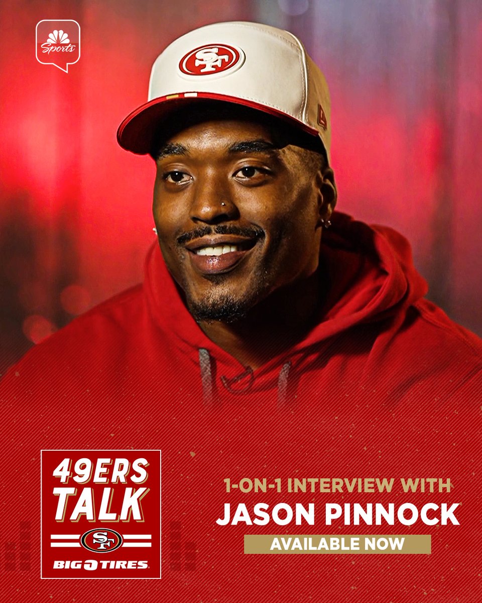 49ers on NBCS (@nbcs49ers) on Twitter photo Jason Pinnock joins <a href="/MaioccoNBCS/">Matt Maiocco</a> for a 1-on-1 interview on the latest 49ers Talk
🎧 Listen here: bit.ly/3D7swvH Jason Pinnock joins <a href="/MaioccoNBCS/">Matt Maiocco</a> for a 1-on-1 interview on the latest 49ers Talk
🎧 Listen here: bit.ly/3D7swvH