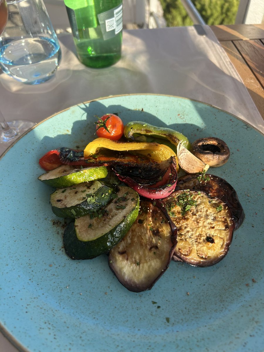 Bold call this, but probably the best meal I’ve ever had. Lamb chops, grilled veg, stunning wine and that view…..fucking wow
