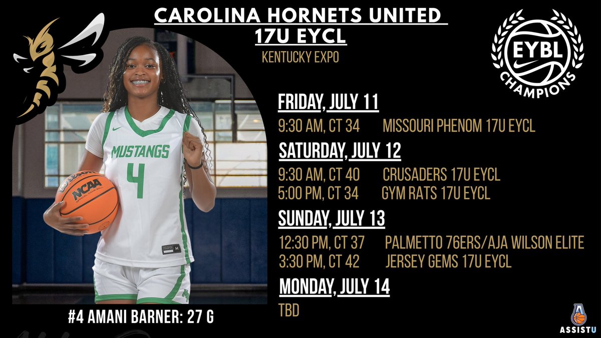Amani Barner (@amanibarner) on Twitter photo Itโs a July live period and the Hornets are here!!! Coaches come check me out with my Hornets Family <a href="/UnitedHornets/">Carolina Hornets United</a> <a href="/Assist_U_/">AssistU Recruiting</a> <a href="/MyersParkWBB/">Myers Park WBB</a> Itโs a July live period and the Hornets are here!!! Coaches come check me out with my Hornets Family <a href="/UnitedHornets/">Carolina Hornets United</a> <a href="/Assist_U_/">AssistU Recruiting</a> <a href="/MyersParkWBB/">Myers Park WBB</a>