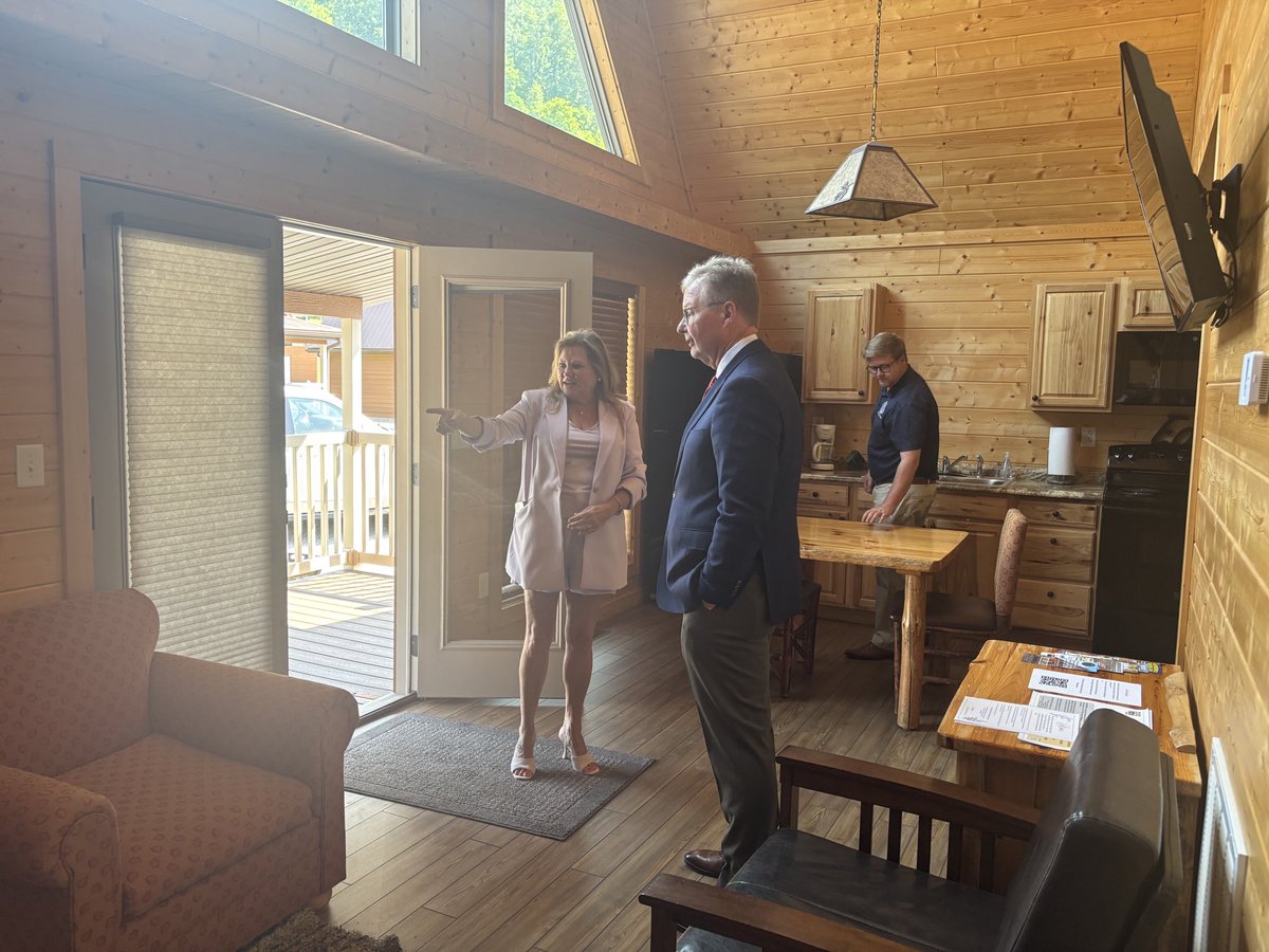 WVTreasury's tweet image. State Treasurer Larry Pack is in Logan County today where he caught up with Hatfield McCoy Trail System Executive Director Jeff Lusk, WVOW Radio, County Commissioner Diana Barnette, and got an update from local officials.