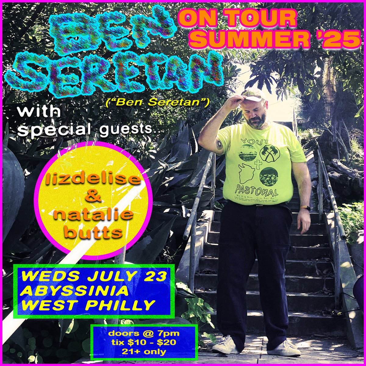 Just announced this gig in West Philly which is in just over two weeks which means tour is happening in just over two weeks holy shit