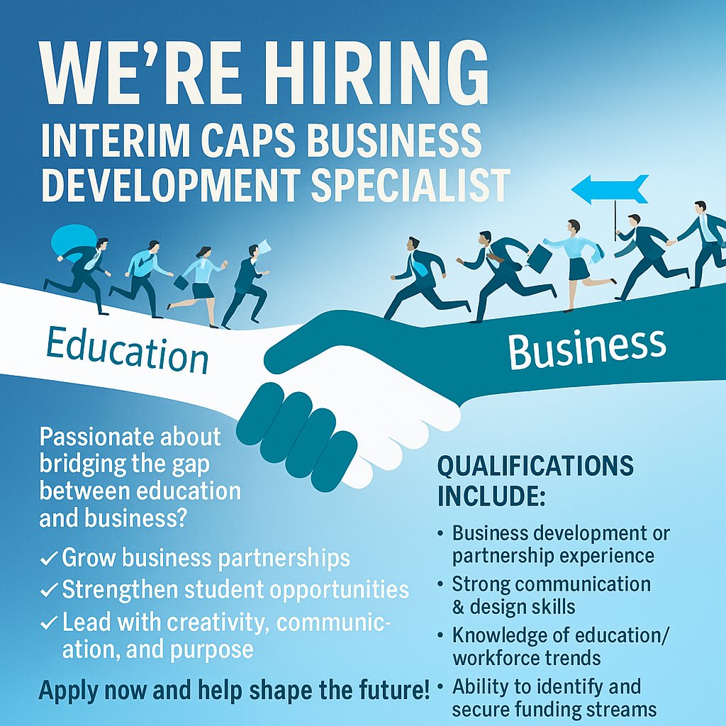 📣Are you passionate about connecting business to education? Join our <a href="/CF_CAPS/">Cedar Falls CAPS</a> team as an interim Business Developer 🚀 Learn more and apply at: cfschools.schoolspring.com/?jobid=5261729

#BusinessDevelopment #Education #JobOpening #CAPSnet