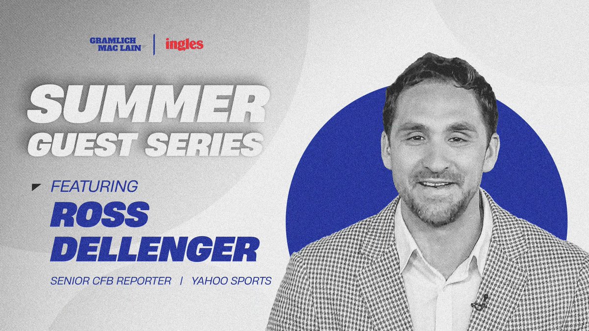 Kelly Gramlich (@kellygramlich) on Twitter photo Summer Guest Series: <a href="/RossDellenger/">Ross Dellenger</a> of <a href="/YahooSports/">Yahoo Sports</a>
Ross is one of the most connected writers in college sports & he updates us on the house settlement, Playoff expansion, the ACC & so much more!
Watch now: youtube.com/watch?v=wQ69nv… Summer Guest Series: <a href="/RossDellenger/">Ross Dellenger</a> of <a href="/YahooSports/">Yahoo Sports</a>
Ross is one of the most connected writers in college sports & he updates us on the house settlement, Playoff expansion, the ACC & so much more!
Watch now: youtube.com/watch?v=wQ69nv…