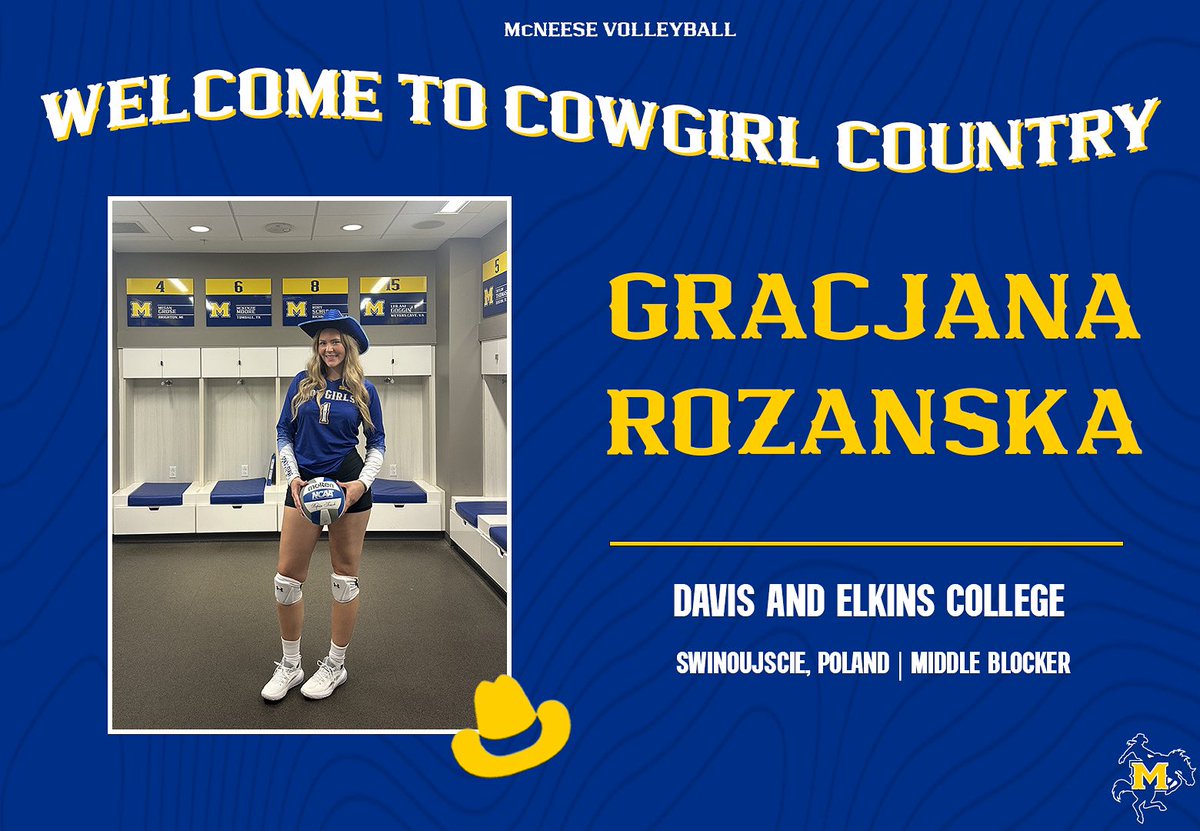 McNeeseVball's tweet image. Welcome to Cowgirl Country, Gracjana Rozanska! 🤠✨

#GeauxPokes