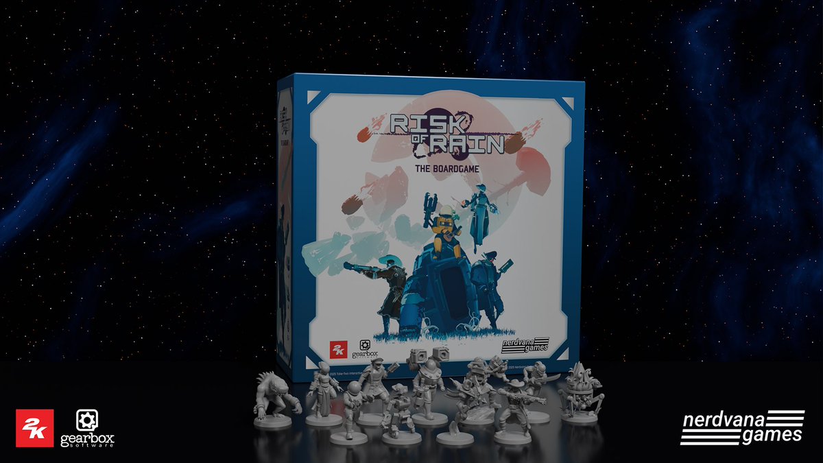 nerdvanagame's tweet image. Want a roguelike with minis? Risk of Rain: The Board Game has you covered with high-end sculpts for every survivor and monster! Follow now: kickstarter.com/projects/nerdv…