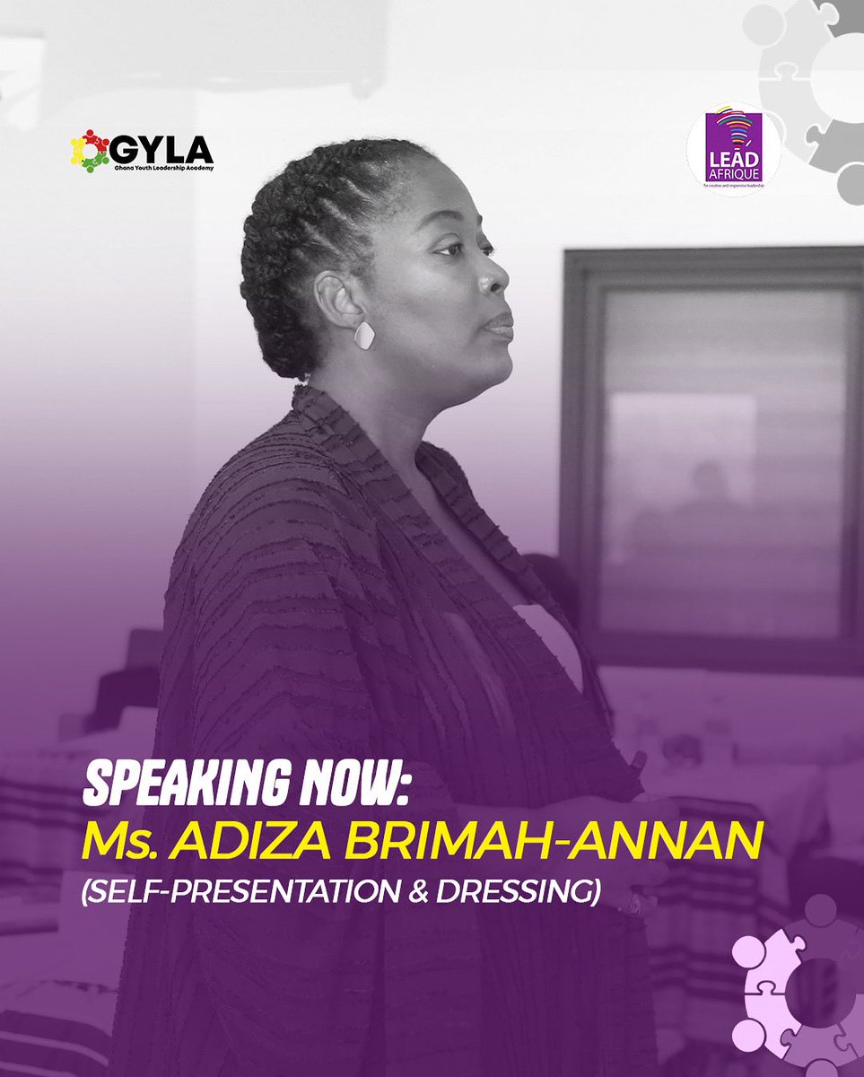 LeadAfrique's tweet photo. “It's not just about how YOU look or speak, but the total impact YOU have; whether in a room, on a screen, or within a team.”
🎙️: Ms. Adiza Brimah-Annan

#GYLA2025 #LeadAfrique #Ghana #Leadership #Young #Leaders #Personal #Branding https://t.co/dFNUmOP4vb