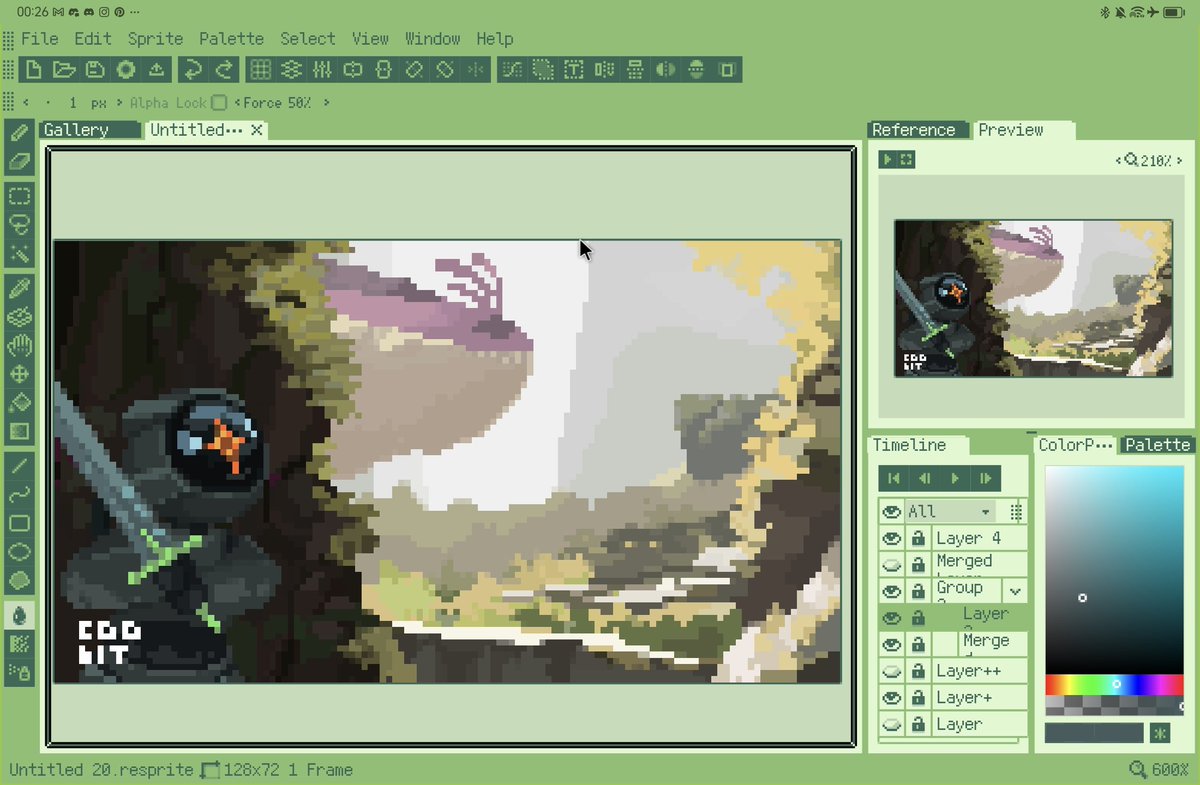 BitBongkar9026's tweet photo. Pixel painting practice
Using @RespriteApp
While thinking the next idea for contest
#pixelartwork #pixeljourney #pixelartist #pixelart #pixeldaily https://t.co/iYPY6v6TAZ
