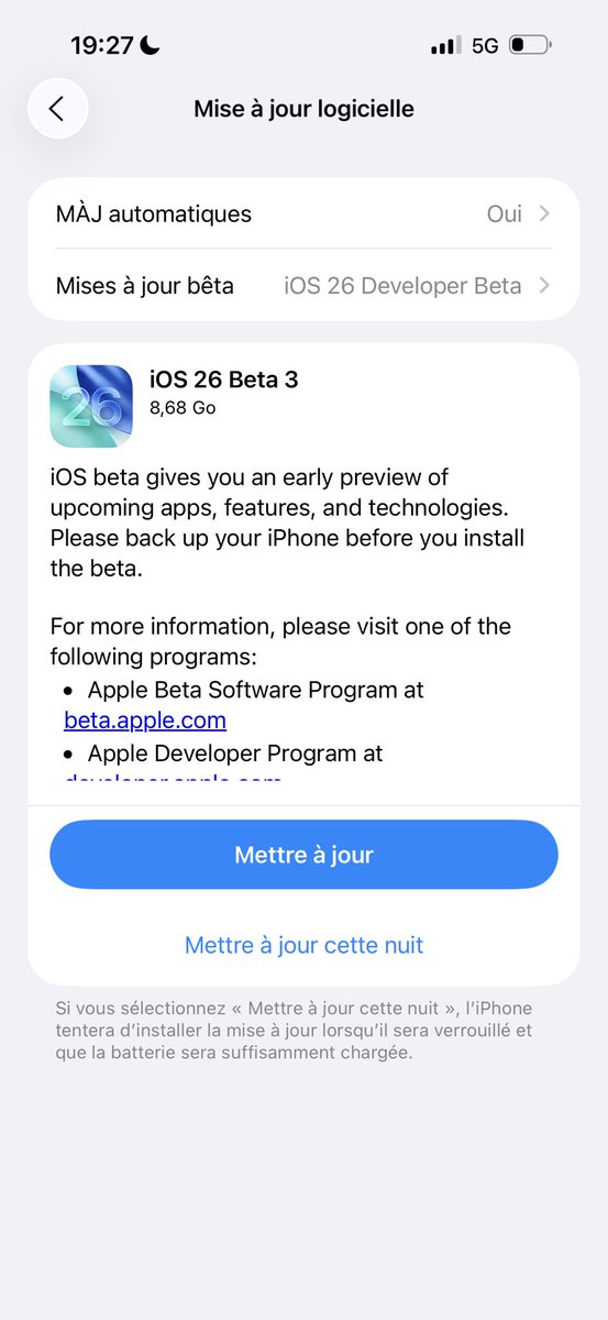 iOS 26 bêta 3 est dispo !!