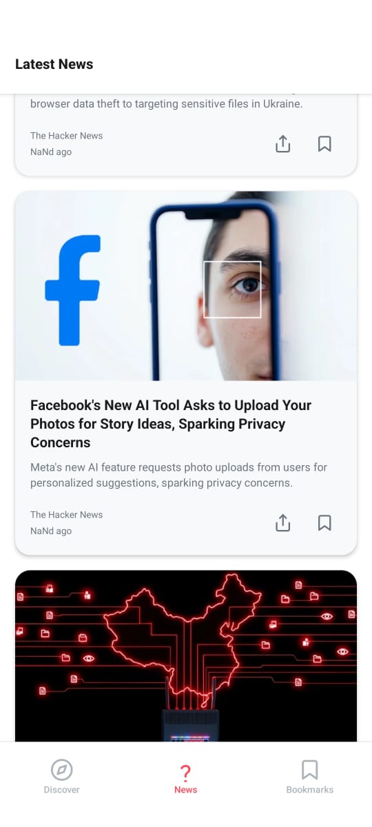 IntrovertC66586's tweet image. 🚀 Building a Cybersecurity News App using AI!
In just a few days, I integrated my Python scraper with a React Native + Expo frontend.
✅ Android &amp;amp; iOS versions are live!
Here’s a sneak peek 👇
#AI #CyberSecurity #ReactNative #IndieDev #SaaS