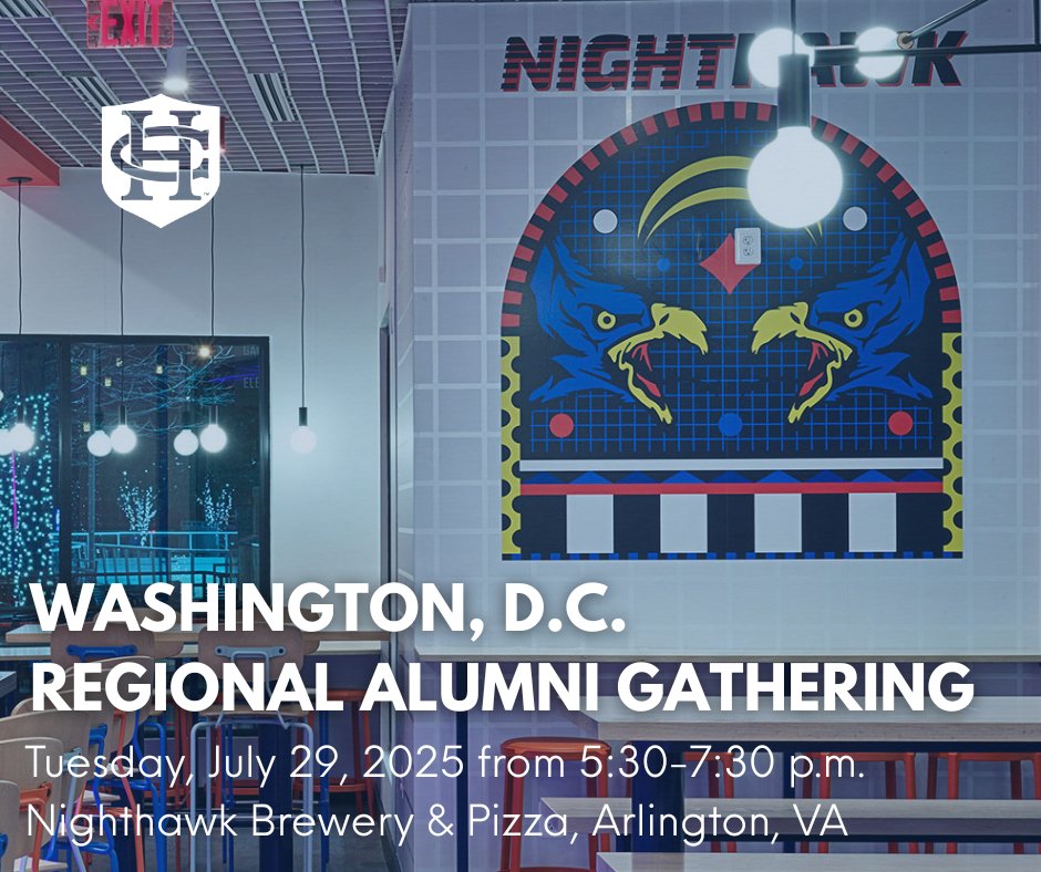 You're invited to a relaxed evening with President Lake Lambert hosted by alum Mark Dunning ’83 and Sang Dunning! Refreshments provided.
Tuesday, July 29 from 5:30 to 7:30 pm.
Nighthawk Brewery &amp; Pizza 
1201 S Joyce Street  C10
Arlington, Va.  
RSVP here: ow.ly/ll4B50WlRm4