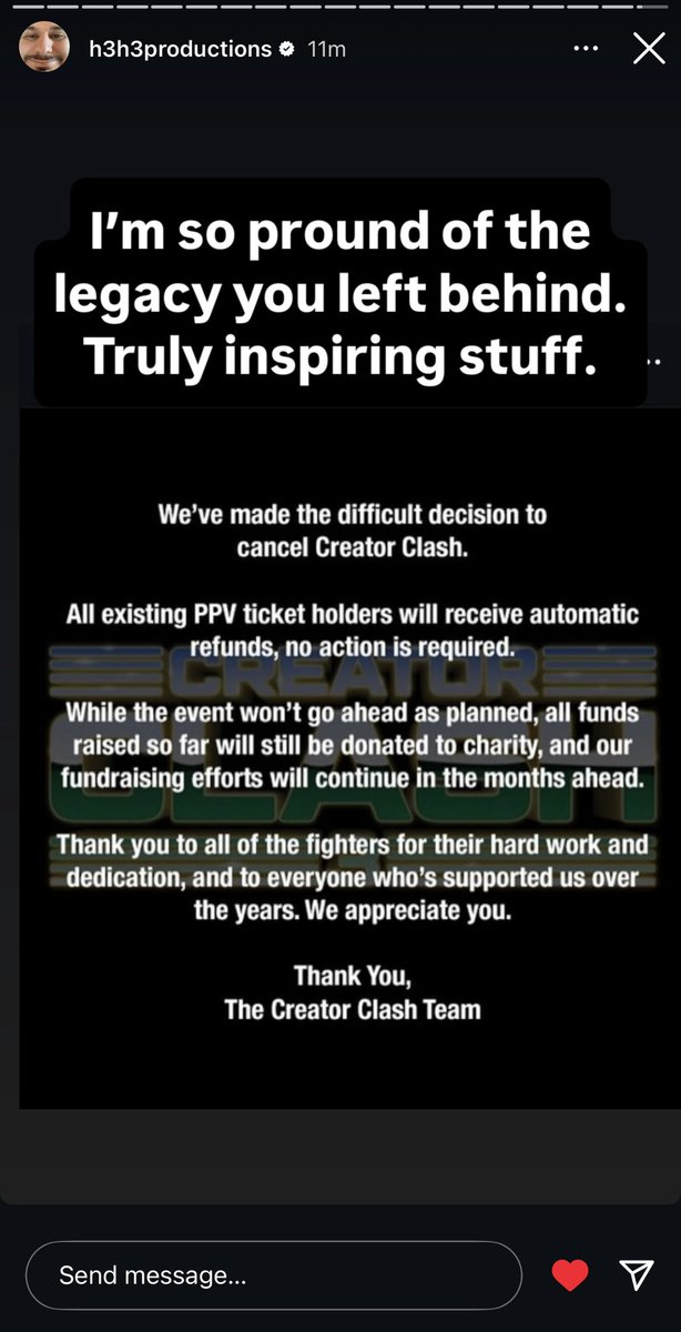 AnisaJohma's tweet photo. @TheCreatorClash A message from @h3h3productions 😭🙏 https://t.co/XfCjqAsDsB