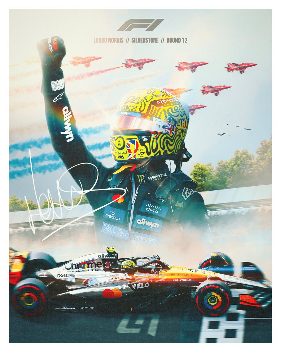 Lando Norris - Silverstone Winner. 🎨🏁

#smsports #landonorris #formula1