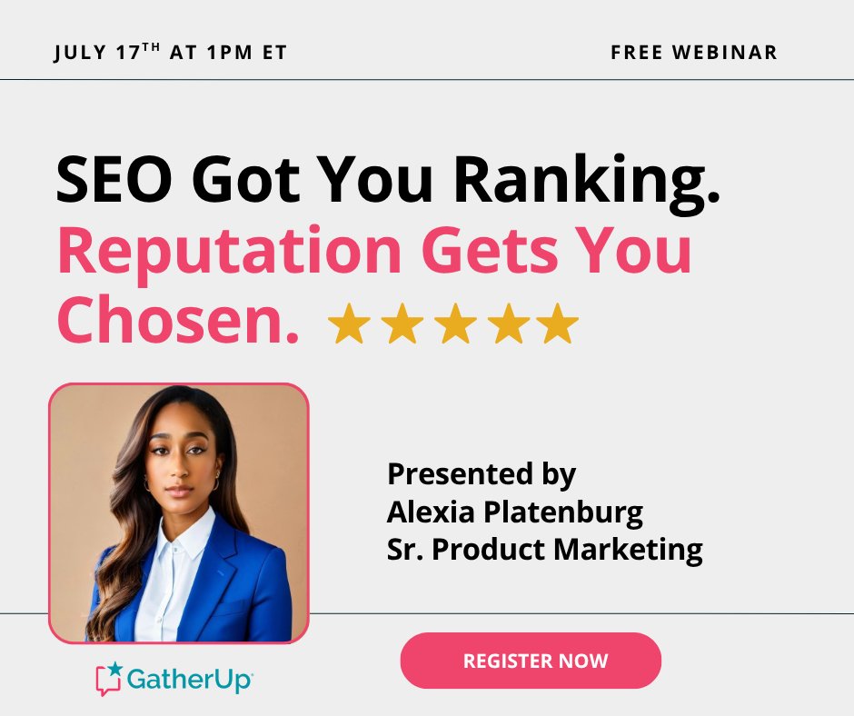Ranking ≠ Revenue.
In 2025, reputation drives decisions, not just keywords.

🎯 Learn how to go beyond SEO and earn trust that converts.
🗓️ July 17 | 1PM ET
🎤 w/ Alexia Platenburg
👇 Save your seat:
hubs.ly/Q03w4KsT0