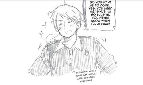dailyprussia's tweet image. he gets along with grandpas really well because he's also an old man ♥️