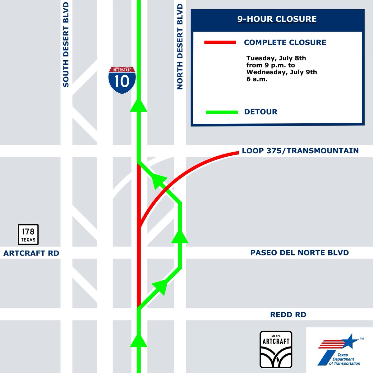 UPDATE: Closures on I-10 CANCELLED Tonight, Tomorrow!
 x.com/txdotelp/statu…