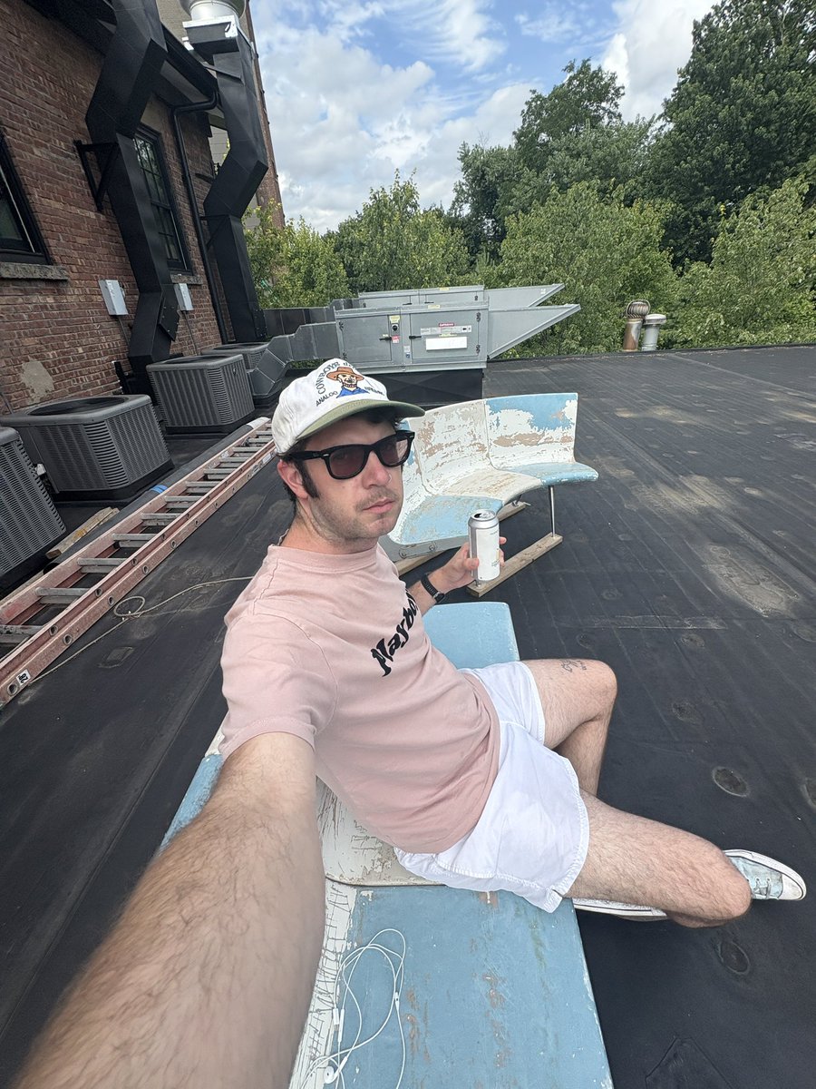 Drinking a beer on the roof