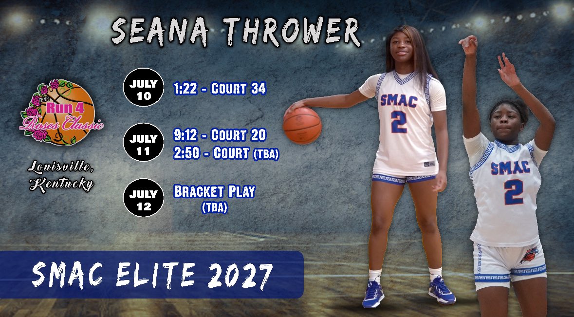 SeanaThrower's tweet image. Please be sure to come check out SMAC Elite 2027 E40 @TFNsRun4Roses All games played at Kentucky Exposition center.
@SMACELITE @prepbasketball_
