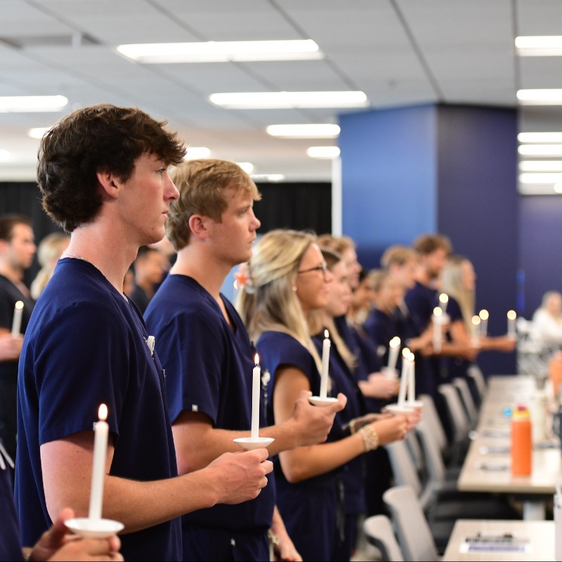 LyonCollege's tweet photo. The inaugural cohort of dental students has officially completed the first orientation week at the Lyon College School of Dental Medicine, matriculated, signed the Roll of Honor, and settled into the first classes of the term. Check out the album from today’s ceremony below!