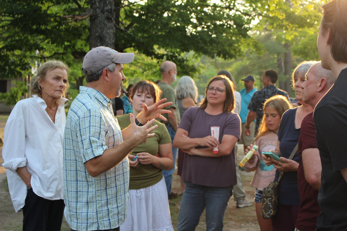 UMBS's tweet image. Loon lovers across northern Michigan visited the @UMich Biological Station last week to hear loon biologist Jay Mager. Read the fascinating story behind the charismatic northern diver known for alluring, distinctive calls: myumi.ch/pVdPZ