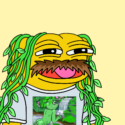 Web3grails's tweet photo. Lost in the vines hunting for @Matt_Furie s hot spring!! gotta soothe these korean rug burns!! #replicandy #MattFurie #rarepepe https://t.co/PKOaAxxOWR