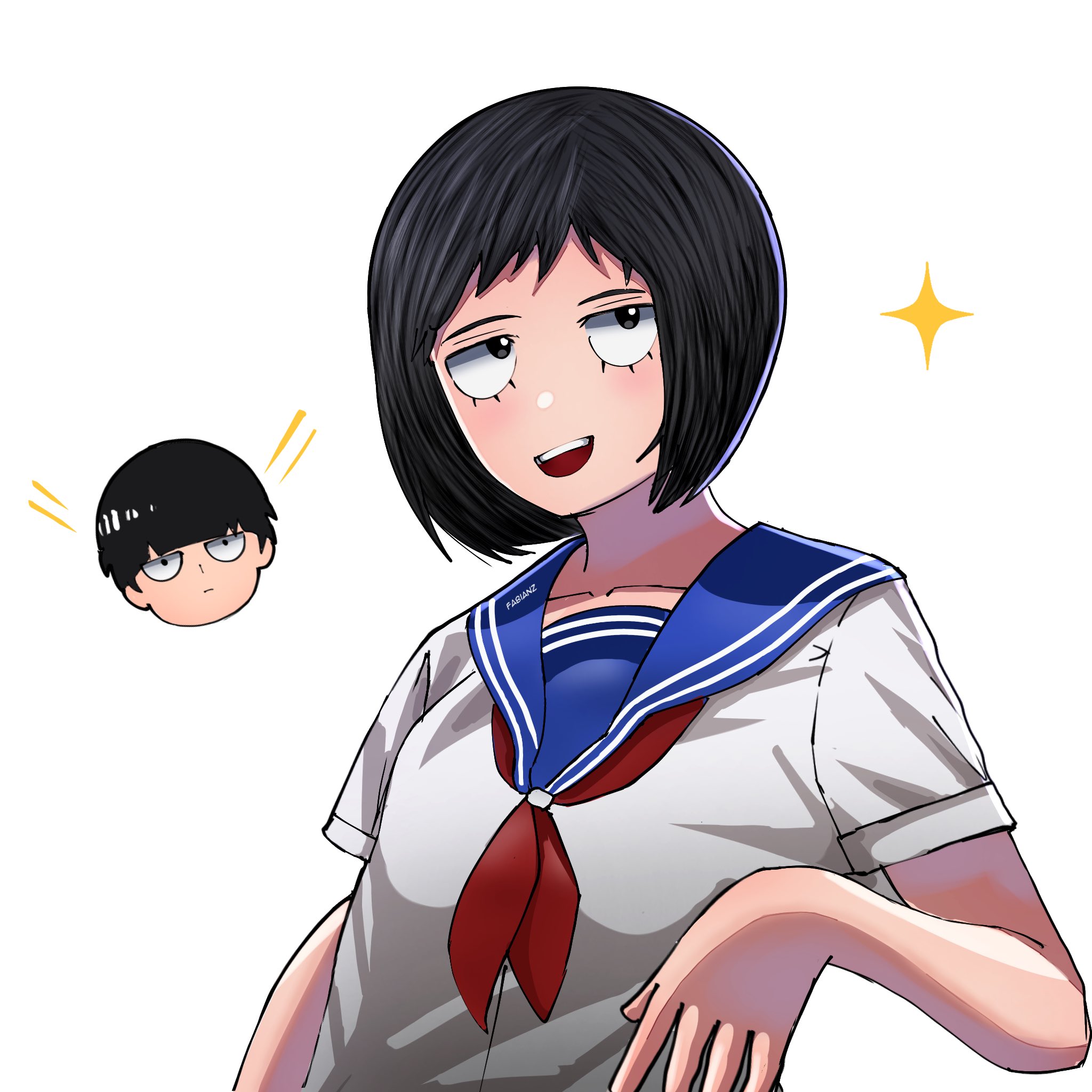 畫1 绘画 初版 直筆サイン入り となり そうしち & 伊藤潤二 / こっちをみ