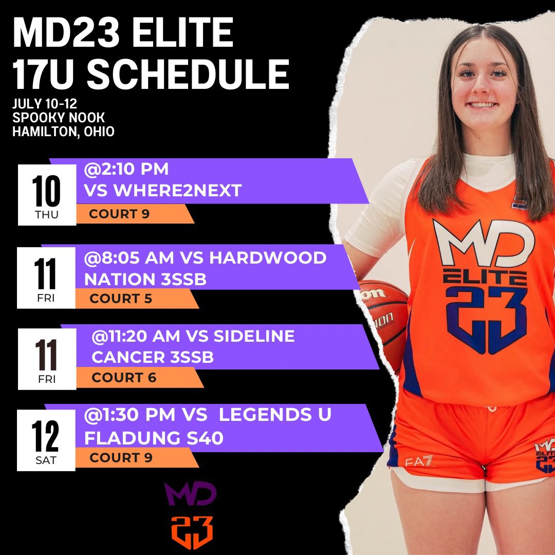 My schedule for July 10-12 in Ohio is below. I am looking forward to ending my final season with a bang