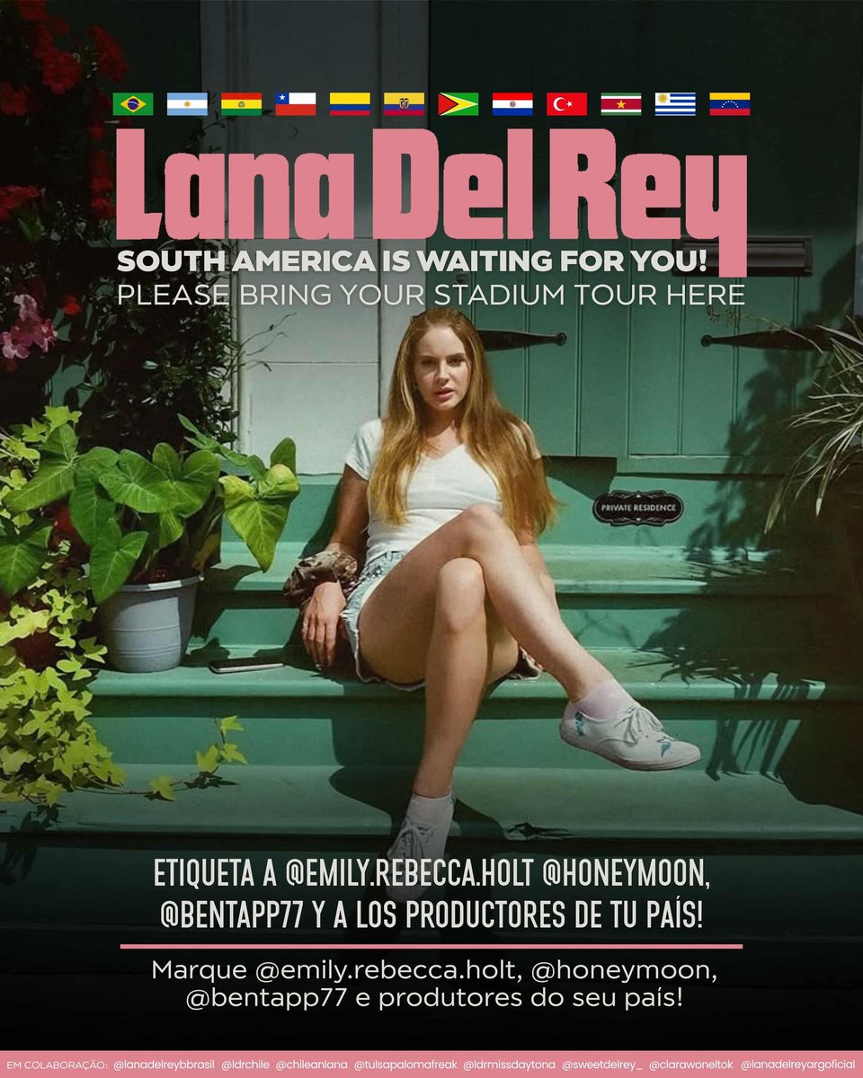 LanaDelReyArg's tweet photo. 🚨🚨🚨

Estamos realizando una campaña en conjunto con otros países de LATAM para llamar la atención del equipo de Lana y que nuestra zona sea incluida en su tour.

Pueden participar en el siguiente posteo de Instagram: https://t.co/2vS79Rbwot

Agradecemos difundir y participar https://t.co/lQQfo6oNgd