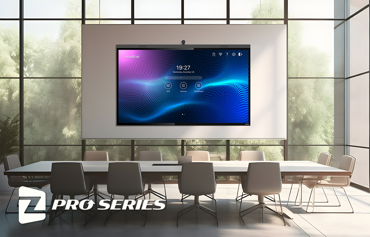 Transform your meetings with Z Pro, a new interactive display designed for seamless collaboration &amp; security. Android 13, Google integration, 4K display, optional AI camera keeps you connected on platforms like Zoom, Google Meet, and Teams. Learn more at newline.pub/43sIBap