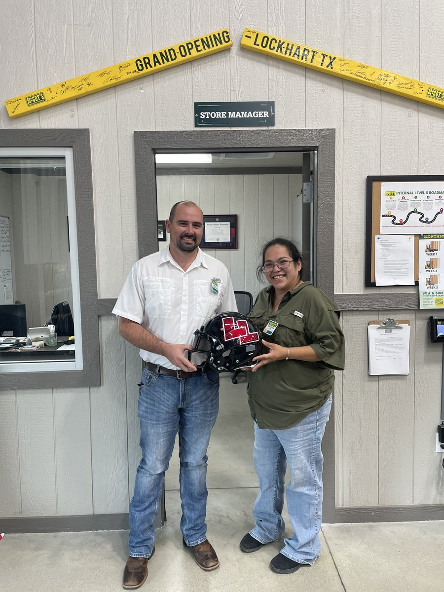 Huge thank you to McCoys here in Lockhart for all the donations to help renovate our Field House! Amazing people! #LockhartLeading