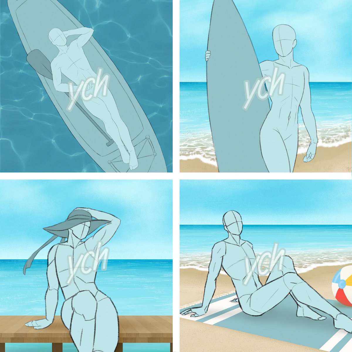 summer ych comms are open!✨ 
since they were quite popular last year i decided to bring them back!👀

you can get them on ko-fi✨

ko-fi.com/c/5bfd23bef8