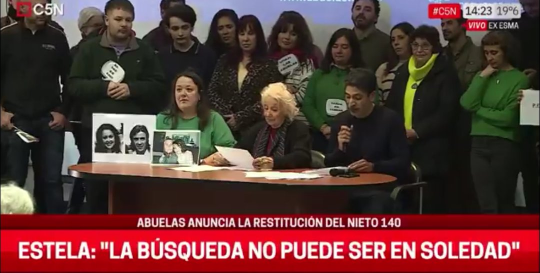 Laura García Vázquez (@lauragarciavaz) on Twitter photo La emoción es inmensa, por lo que queremos y conocemos a Adriana y porque esto nos llega al ❤️
Bienvenido hermano.
Abrazo enorme a <a href="/ae_metz/">Adriana Metz</a> y a nuestras <a href="/abuelasdifusion/">Abuelas de Plaza de Mayo</a>
#Nieto140 La emoción es inmensa, por lo que queremos y conocemos a Adriana y porque esto nos llega al ❤️
Bienvenido hermano.
Abrazo enorme a <a href="/ae_metz/">Adriana Metz</a> y a nuestras <a href="/abuelasdifusion/">Abuelas de Plaza de Mayo</a>
#Nieto140