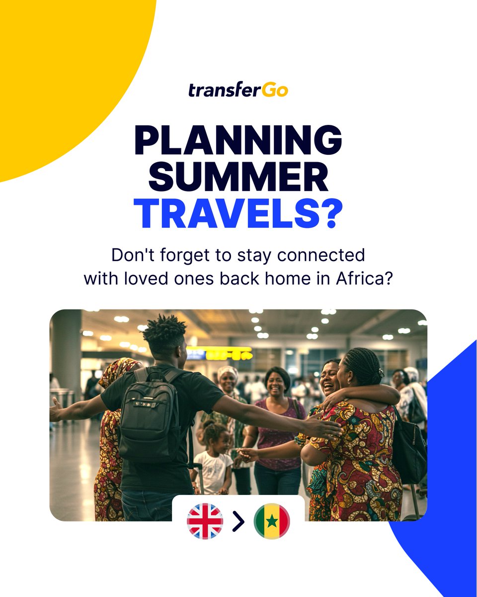 TransferGoAfric's tweet photo. TransferGo makes sending support easy, no matter the distance.
#SummerTravel #globalconnections #GlobalConnections #TransferGo https://t.co/cTKDW7JxSw