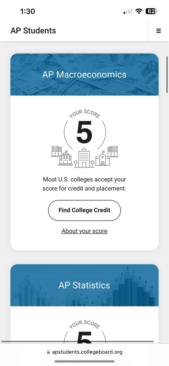 LukeFrey18Ox's tweet image. AP scores in for 2025! Rigorous course load this year with four AP classes. Scored 5 on 3 of the 4 tests and a 4 on the other to go with my 5 on MicroEcon from 2024!