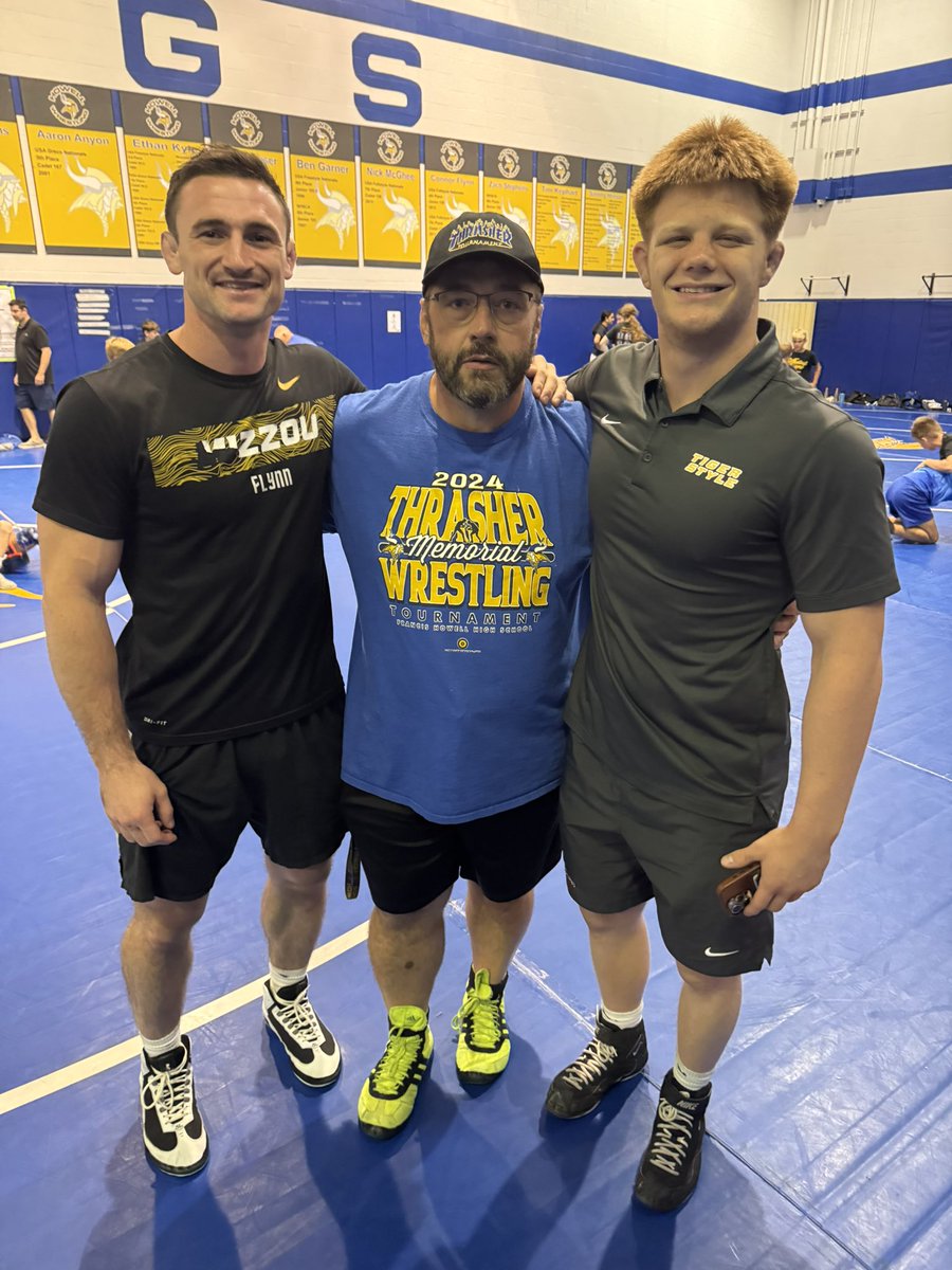 HowellWrestling's tweet image. Huge shoutout to @ASinclair97  and @ConnorFlynn4 who were awesome technicians for the first day of Howell Camp, 2 great kids and wrestlers @MizzouWrestling